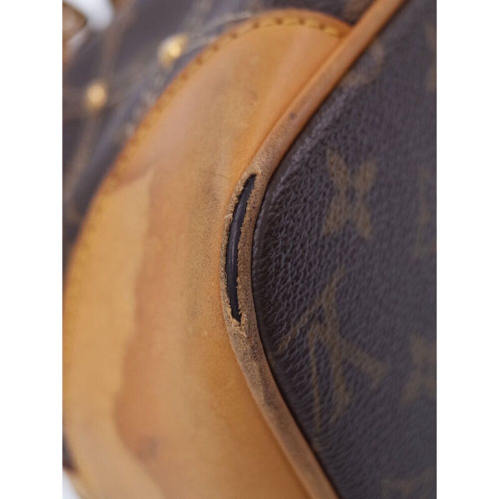 Louis Vuitton Leather Rivet Tote Brown Bag Monogram - Picture 4 of 8